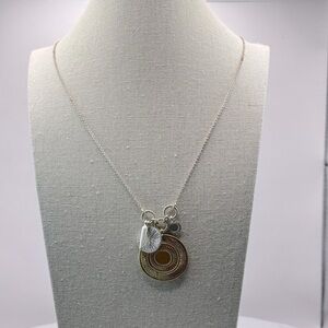 Lucky‎ Brand Silver Tone with Cluster Pendant 30” + 2” ext